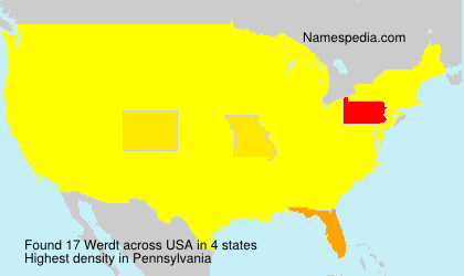 Surname Werdt in USA Surname Werdt in USA