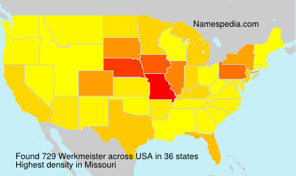 Surname Werkmeister in USA