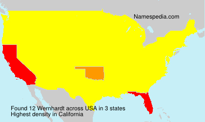 Surname Wernhardt in USA Surname Wernhardt in USA