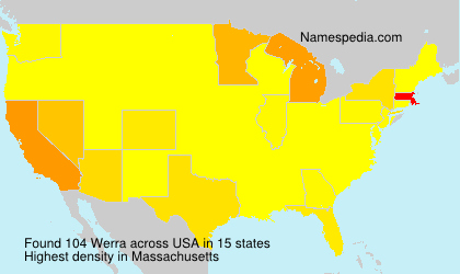 Surname Werra in USA Surname Werra in USA