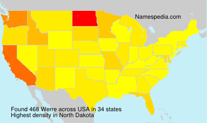 Surname Werre in USA