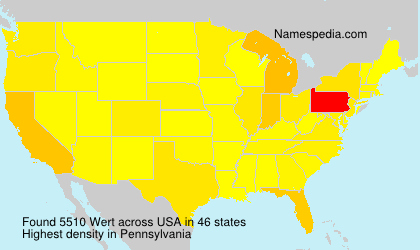 Surname Wert in USA Surname Wert in USA