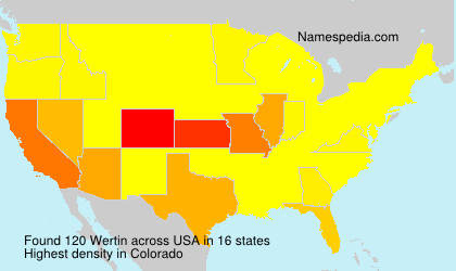Surname Wertin in USA Surname Wertin in USA