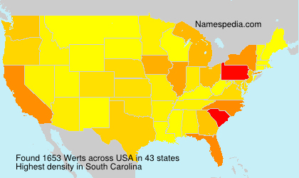 Surname Werts in USA Surname Werts in USA