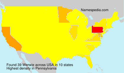 Surname Werwie in USA Surname Werwie in USA