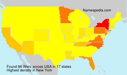Surname Werz in USA
