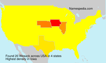 Surname Wesack in USA Surname Wesack in USA
