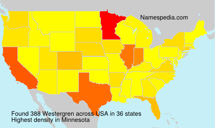 Surname Westergren in USA Surname Westergren in USA