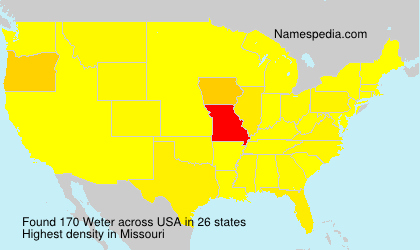 Surname Weter in USA Surname Weter in USA