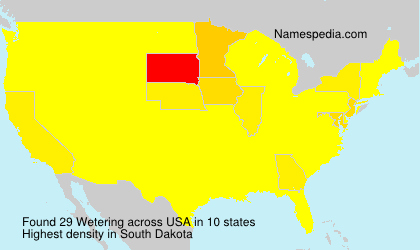 Surname Wetering in USA Surname Wetering in USA