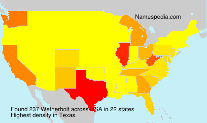 Surname Wetherholt in USA Surname Wetherholt in USA