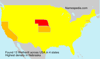 Surname Wetherilt in USA Surname Wetherilt in USA