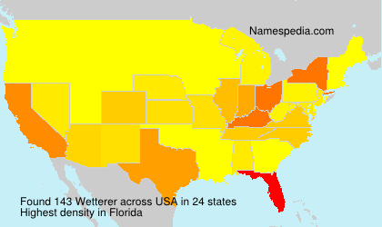 Surname Wetterer in USA Surname Wetterer in USA