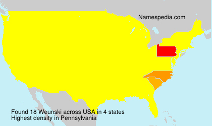 Surname Weunski in USA Surname Weunski in USA