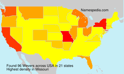 Surname Wevers in USA Surname Wevers in USA