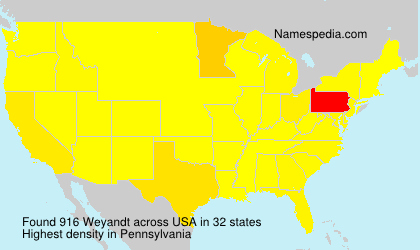 Surname Weyandt in USA Surname Weyandt in USA