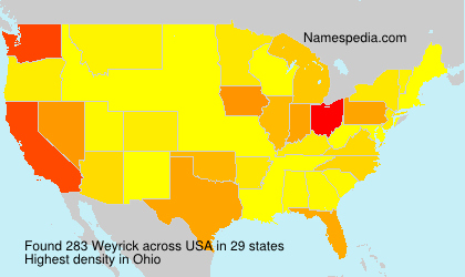 Surname Weyrick in USA Surname Weyrick in USA