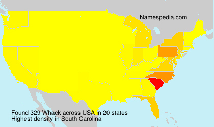 Surname Whack in USA Surname Whack in USA