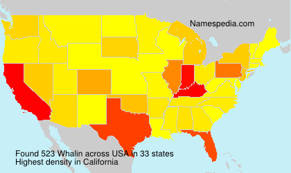 Surname Whalin in USA Surname Whalin in USA