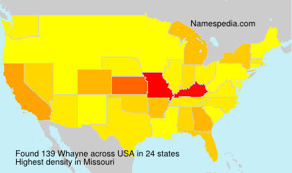 Surname Whayne in USA Surname Whayne in USA