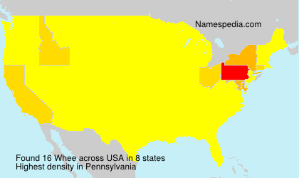 Surname Whee in USA Surname Whee in USA