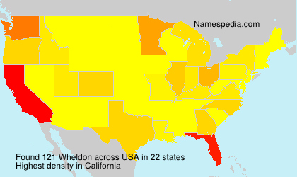 Surname Wheldon in USA
