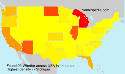 Surname Whetter in USA Surname Whetter in USA