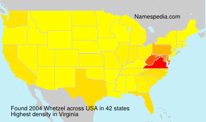 Surname Whetzel in USA Surname Whetzel in USA