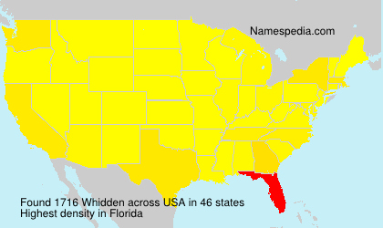Surname Whidden in USA Surname Whidden in USA