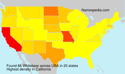 Surname Whitebear in USA Surname Whitebear in USA