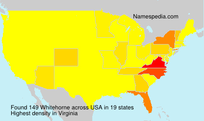 Surname Whitehorne in USA Surname Whitehorne in USA