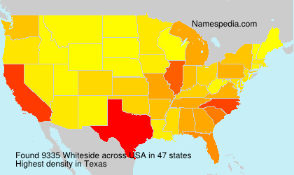 Surname Whiteside in USA Surname Whiteside in USA