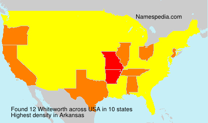 Surname Whiteworth in USA Surname Whiteworth in USA
