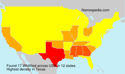 Surname Whitfiled in USA Surname Whitfiled in USA