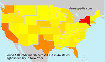 Surname Whitmarsh in USA Surname Whitmarsh in USA