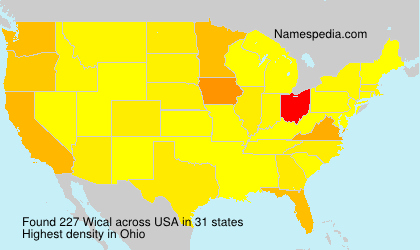 Surname Wical in USA Surname Wical in USA
