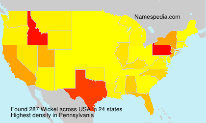Surname Wickel in USA Surname Wickel in USA
