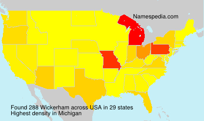 Surname Wickerham in USA Surname Wickerham in USA