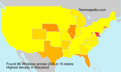 Surname Wickless in USA Surname Wickless in USA