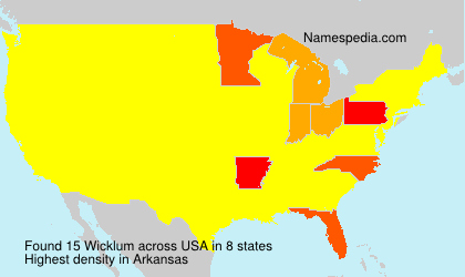 Surname Wicklum in USA Surname Wicklum in USA