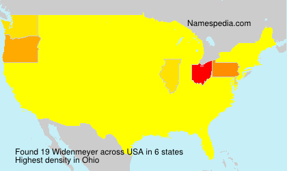 Surname Widenmeyer in USA Surname Widenmeyer in USA