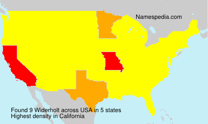 Surname Widerholt in USA Surname Widerholt in USA