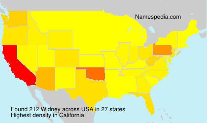 Surname Widney in USA Surname Widney in USA