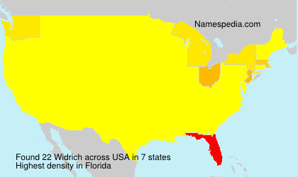 Surname Widrich in USA Surname Widrich in USA