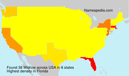Surname Widrow in USA Surname Widrow in USA