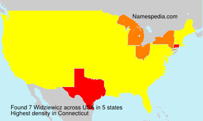 Surname Widziewicz in USA Surname Widziewicz in USA