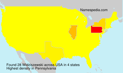 Surname Widziszewski in USA
