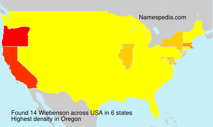 Surname Wiebenson in USA Surname Wiebenson in USA