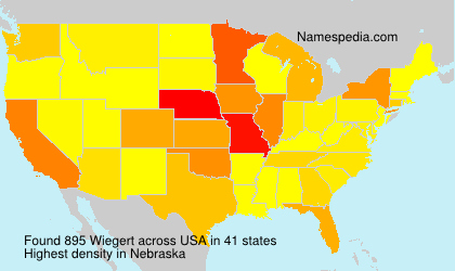 Surname Wiegert in USA Surname Wiegert in USA