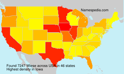 Surname Wiese in USA Surname Wiese in USA
